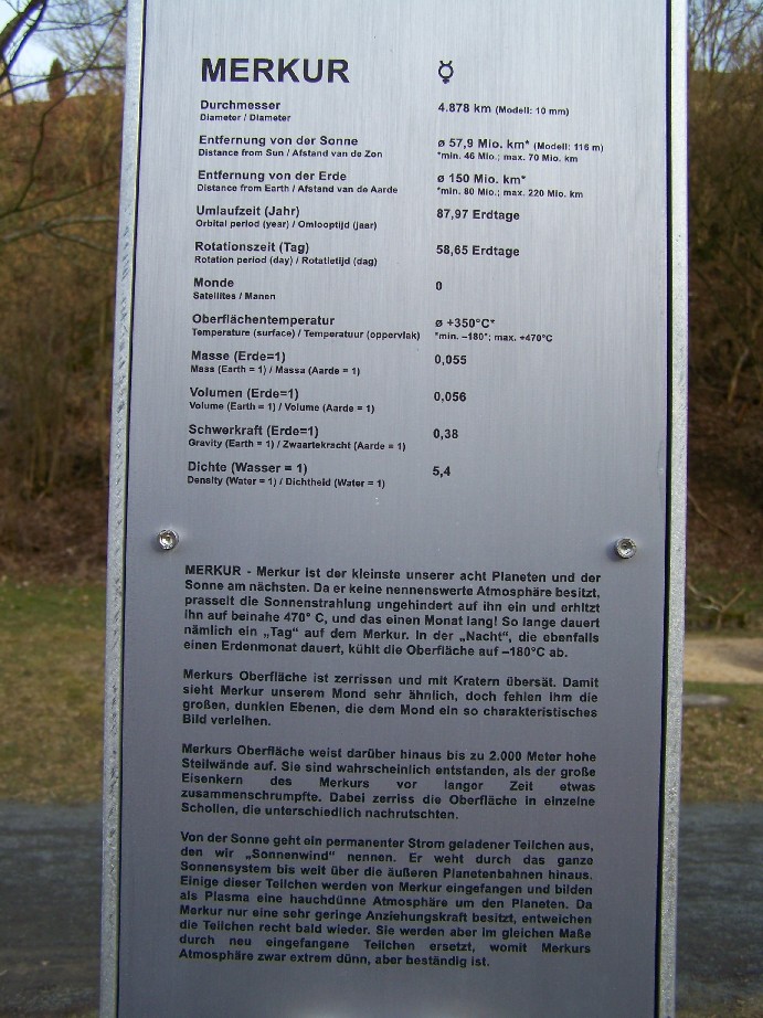Der Merkur - Beschreibung - im Kurpark Daun Der Merkur - Beschreibung - im Kurpark Daun