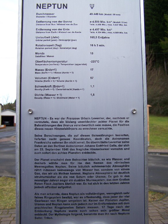 Der Neptun - Beschreibung - in Niederstadtfeld